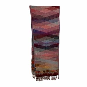 Dupatta Vibrant Knit Scarf with Geometric Design